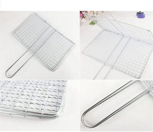 1pcs Stainless Steel BBQ Fish Meat Net Barbecue Grill Mesh Wire Clamp Outdoor Picnic - Image 2