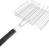 Reusable Barbecue net,BBQ Grill Rack, for BBQ Barbecue Furnace Net, 18-30cm Stainless Steel Round Grill Mat for Perfect Cooking(30CM) 3