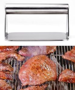 Stainless Steel Burger Press Bacon Press Gift for Bacon Burger Lover Kitchen Suitable for Stove Outdoor Grilling Durable 2
