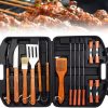 Griddle Accessories Set of 19 | All in One BBQ Tool Set | Premium Hard-Shell Case | Contains 19 Stainless Steel BBQ Grilling Tools | BBQ Tools Set for Men