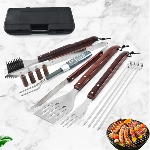 JSEIAJB 13 Piece Rubber Box Grill Set Outdoor Multifunctional Barbecue Tool Set - Image 2