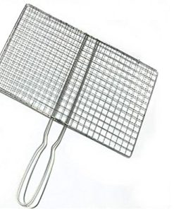 Barbecue mesh clip,Grilled Fish Clip with Handle Bar Bar Net Clip Stainless Steel Barbecue Accessories Barbecue Tool, Charcoal