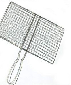 Grill basket,bbq grill rack, Barbecue mesh Clip,Grilled Fish Clip with Handle Bar Bar Net Clip Stainless Steel Barbecue Accessories Barbecue Tool