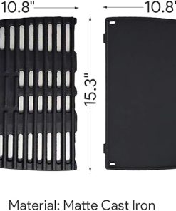 Cast Iron Cooking Griddle 6559 for Weber Q Parts Grid Grate 7645 Grill Part Replacement Parts for Weber Q200, Q220, Q240, Q260, Q2000, Q2200, Q2400 Series Gas Grill 2