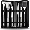 20pcs Stainless Steel Grill Tool Set for Men, Heavy Duty BBQ Grill Tools Set, Grilling Accessories Kit with Thermometer & Storage Bag, for Home, Camping, Traveling 4