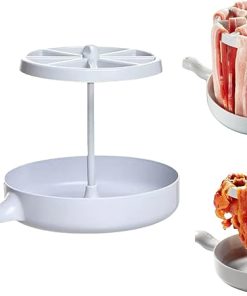 Microwave Bacon Rack, Tray Hanger for Cooking, Barbecue Grill Cooker, Bacon Cooker Tool, Kitchen Microwave Cookware for Home, Dorm, Bar Use 2