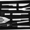 5 PCS Heavy Duty BBQ Grill Tools Set, Barbecue Accessories Kit, Stainless Steel Grill Tools Set for Outdoor Camping Barbecue
