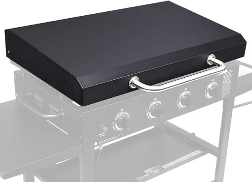 Grisun Griddle Lid for Blackstone 36" Griddle, Hinged Lid Hard Cover Hood, Powder-coated Steel Flat Top Lid for Blackstone 1554,1818,1825, 1841,1866, Grill Lid for Blackstone Accessories