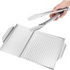 BBQ Grill Tools Set, Stainless Steel BBQ Accessories Utensils Set with Barbecue Grill Fire Pit & Storage Case, Grill Tools Set for Outdoor Camping Barbecue 4