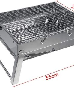 Patio Barbecue Charcoal Grill Foldable BBQ Grills Stove Stainless Steel Outdoor Camping Picnic Barbecue BBQ Accessories Tools 2