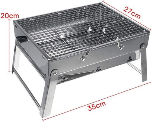 Patio Barbecue Charcoal Grill Foldable BBQ Grills Stove Stainless Steel Outdoor Camping Picnic Barbecue BBQ Accessories Tools - Image 2