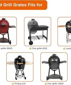 Grisun 19.5″ Round Grill Grate for Akorn Kamado Ceramic Grill, Pit Boss K24, Louisiana Grills K24, Char-Griller 16620, 304 Stainless Steel Solid Rod Grill Grids Cooking Grates 2
