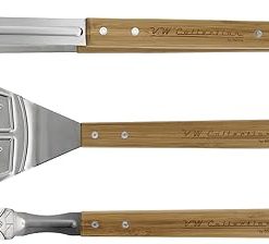 BRISA VW Collection – Volkswagen Stainless Steel Grill Cutlery Set – Tongs, Fork, and Turner in T1 Bus Design (3-Piece with Carrying Case) 2