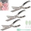Rib Prep Tool, Rib Skinner Membrane Removal Tool, BBQ Rib Skinner, Membrane Remover Stainless Steel Tool, Ergonomic Design for Easy Membrane Removal, Dishwasher Safe BBQ Accessories(3pcs)
