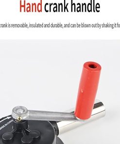 TsoLay Portable Barbeque Air Blower, Hand Crank BBQ Fan with Manual Handle Speed Control and Metal Fan Blade, Mini Air Blower for Outdoor Barbecue Fire Bellow, Camping and Hiking Picnic 2