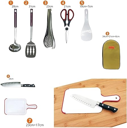 7Pcs BBQ Grill Accessories Tools Set,Stainless Steel Grilling Tools with Carry Bag,Grill Set Heavy Duty BBQ Accessories for Camping/Backyard Barbecue Outdoor Barbecue Tools,Easy to Carry 2 7Pcs BBQ Grill Accessories Tools Set,Stainless Steel Grilling Tools with Carry Bag,Grill Set Heavy Duty BBQ Accessories for Camping/Backyard Barbecue Outdoor Barbecue Tools,Easy to Carry - Image 2