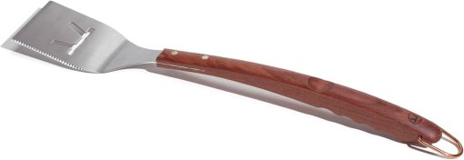 Outset Rosewood Collection Grill Spatula, Stainless Steel, 1.25 x 3.5 x 20.5 inches