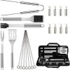 Portable Stainless Steel Barbecue Grill for Outdoor Foldable Charcoal BBQ Grill Barbecue Tools Set Picnic Barbecue Accessory 4