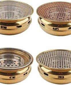 Charcoal barbecue grills table bbq semi-embedded Japanese restaurant barbecue stove 33CM commercial round(C) 2