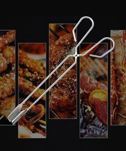 Cooking Tongs 1pc Stainless Steel Scissors Type Grilled Food Clip Barbecue Accessories Portable Tongs Outdoor Gadget Tongs 2