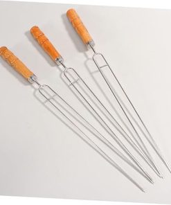 HANABASS 3sets Roasting Forks Barbecue Accessories Set u Shape Forks for Grilling 5pcs*3 2
