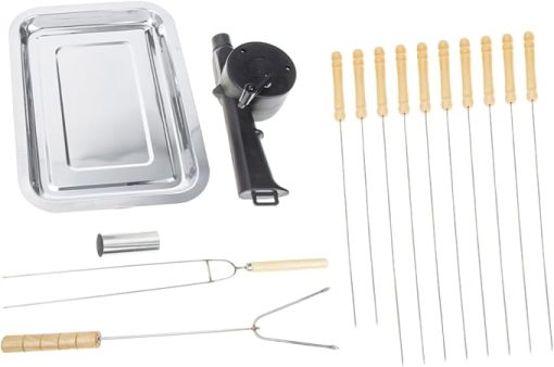 Camping BBQ Tools Grill Tin Foil 15-Piece BBQ Tool Kit for Easy Storage