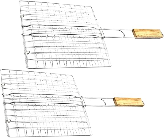 3sets Grilling Net for Barbecue Fish Basket Clip Barbecue Tool Mesh Wire Clamp for Outdoor Cooking 2pcs*3 3sets Grilling Net for Barbecue Fish Basket Clip Barbecue Tool Mesh Wire Clamp for Outdoor Cooking 2pcs*3