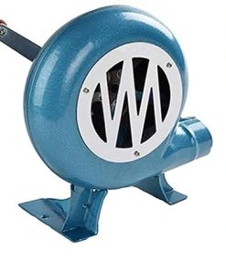 Manual Iron Gear BBQ Blower - Iron Gear Popcorn Fan Manual Fan, with Duct Iron Gear Manual BBQ Blower, Metal Fan Blade, for Camping Outdoor Cooking Grill Accessories, Easy to Carry(120W)