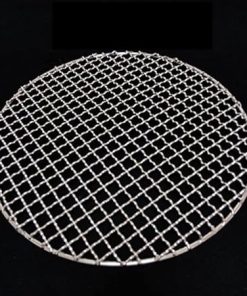 1pc Roast Nets 304 Stainless Steel Round BBQ Grill Mesh Home Bacon Grill Tool Iron Nets Barbecue Accessories BBQ Mat Grid (Color : 36.5cm)
