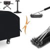 Adjustable Swing Grill Campfire Cooker – Heavy-duty Carbon Steel Outdoor Cooking Stand with Dual-chain System & Quick-release Design for Backyard, Beach & Slope Grilling 4