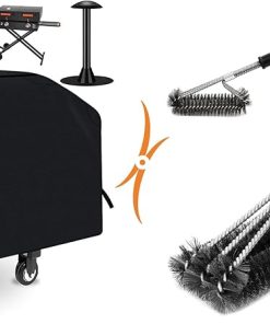 NEXCOVER 28 Inch Griddle Cover and 18" BBQ Cleaning Tool Grill Brush Bundle