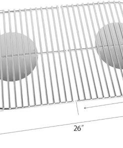Stanbroil Solid Rod Stainless Steel Grill Cooking Grates Replacement Parts for Coleman Roadtrip Swaptop Grills LX LXE LXX, 2 Pack 2