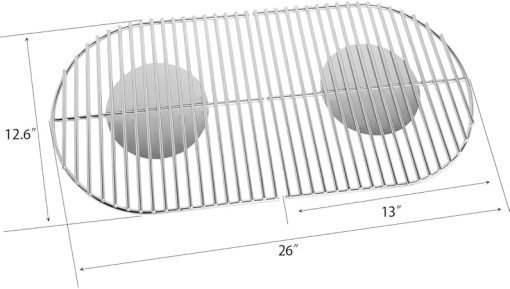 Stanbroil Solid Rod Stainless Steel Grill Cooking Grates Replacement Parts for Coleman Roadtrip Swaptop Grills LX LXE LXX, 2 Pack - Image 2
