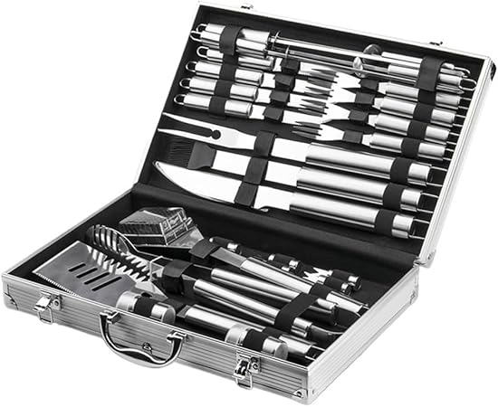 Barbecue Tool Set Aluminum Box Stainless Steel Household Skewers Combination Grill Outdoor BBQ Barbecue Tool Set Aluminum Box Stainless Steel Household Skewers Combination Grill Outdoor BBQ