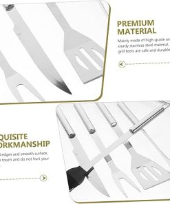 BBQ Tool Sets Stainless Steel Grill Utensil Set Compact Outdoor Grill Kit for Camping 2