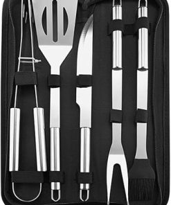 Stainless Steel Barbecue Grilling Tools Outdoor Camping Cooking Tools Set Grill Accessories Kit with Bag