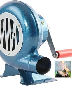 DARZYS Hand Crank Blacksmith Forge Blower, Heavy Duty Manual Cooking Air Blower, Portable Grill Fire Starter Flame Exciter, For Camping/Picnic/Outdoor BBQ Tool(150W)