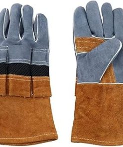 Outdoor Camping Flame-retardant Insulated Cowhide Barbecue Protective Gloves Bbq Tool Gloves Accessories