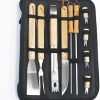 Stainless Steel Barbecue Tool Set Outdoor Barbecue Clip Brush Fork Shovel BBQ Combination 3