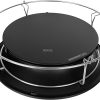 6 Piece Cooking Grate Replacement Kit for Kamado Joe Classic, Removable Grill Cooking System Expander Rack Parts, KJ-HCG Grate*2, KJ-HDP Half-Moon Ceramic Heat Deflector Plate*2, KJ-FCR KJ-FCR Rack 4