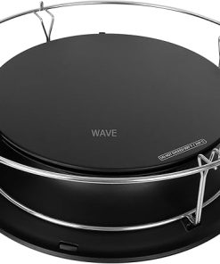 Kamado Joe SlōRoller Hyperbolic Smoke Chamber Accessory Insert with Stainless Steel Rack for Classic Joe 18-inch Charcoal Grill and Smokers in Black, Model KJ-HYPER