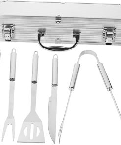 Happyyami BBQ Set Grilling Tool Case 12pc Grill Accessories Stainless Steel for Outdoor