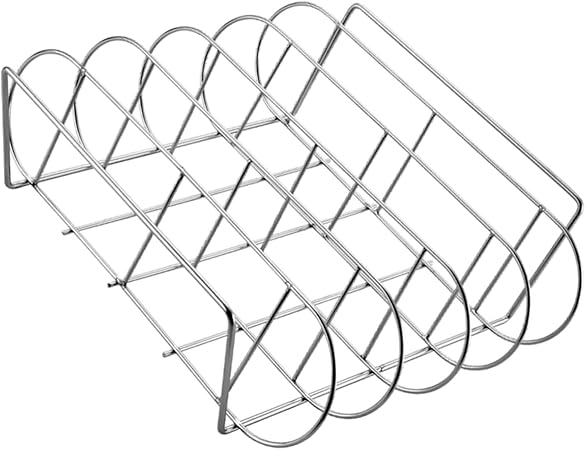 Mikikit Cooking Rack for Bbq Rib Grilling Shelf Rib Rack for Grilling Bbq Baskets for Grilling Skewers for Grilling Bbq Tool Mikikit Cooking Rack for Bbq Rib Grilling Shelf Rib Rack for Grilling Bbq Baskets for Grilling Skewers for Grilling Bbq Tool