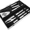 Multi-Function Grill Tools Set 15pc BBQ Utensils Squirrel Cage Fan Outdoor Grill Sticks Stainless Steel for BBQ Party 4