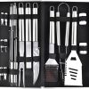 BBQ Grill Accessories Tool Set, 18 PCS Stainless Steel Barbecue Grill Utensils with Aluminum Box, Grilling Tools