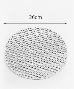 Stainless Steel Grill Net, ，Round Cooling Rack ， Iron Mesh BBQ Mat Grid Outdoor Cooking Grill Net Barbecue Rack Grill Mesh 304 Stainless Steel BBQ Net Bacon Grill Tool 2