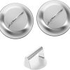 Unomor 304 Stainless Steel Burger Press Pot Cover Set Grill Accessories for BBQ Basting Cover for Outdoor Cooking