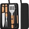 8pcs Grill Accessories BBQ Tools, Stainless Steel Grilling Tools, BBQ Accessories Tool Set with Carrying Bag & Thermometer, for Foodies, Barbecue Fans, Cooks, C 3