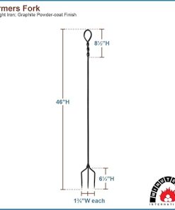 Wrought Iron Farmer’s Fork for Fireplace Firepit 2