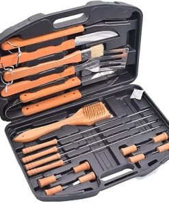 BBQ Grill Tools Set, 18 PCS Grill Accessories Stainless Steel Grilling Utensils with Storage Box for Men Women Outdoor Cooking Gift